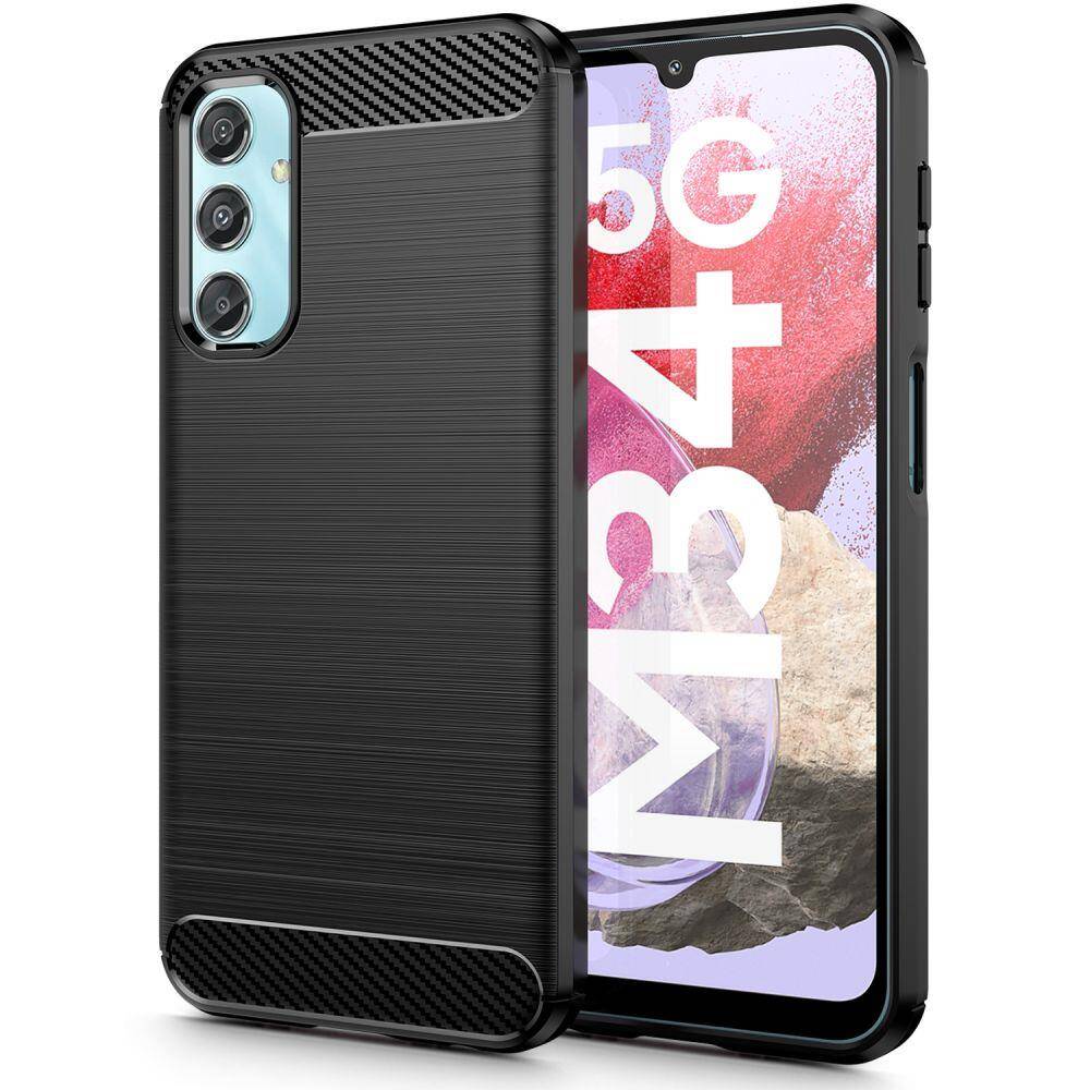 Etui SAMSUNG GALAXY M34 5G Tech Protect TPU Carbon Czarne Dobreetui Pl