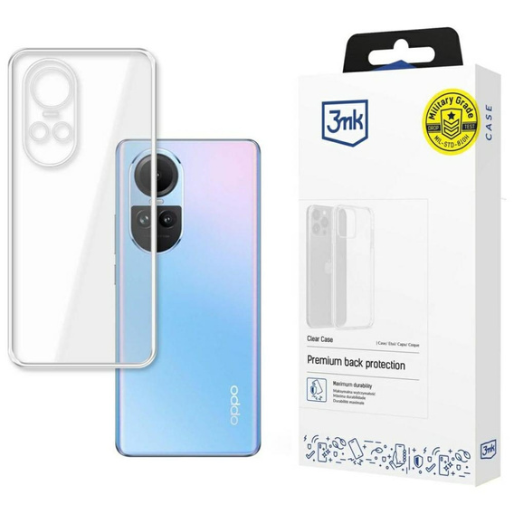 Etui OPPO RENO 10 5G / 10 PRO 5G 3mk Clear Case transparentne
