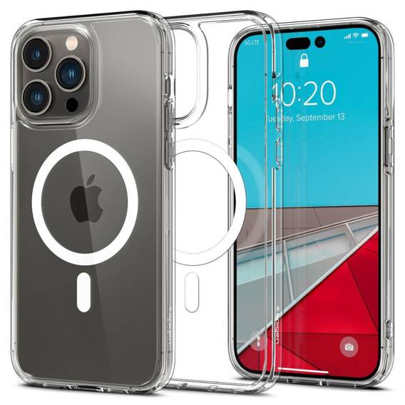 Etui IPHONE 14 PRO MAX Spigen Ultra Hybrid Mag MagSafe białe