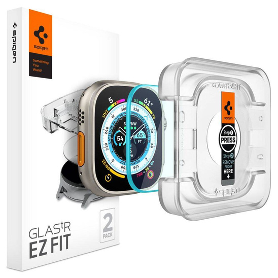 Szkło Hartowane APPLE WATCH ULTRA 1 / 2 (49mm) Spigen Glas.tr "Ez Fit" 2-pack Clear