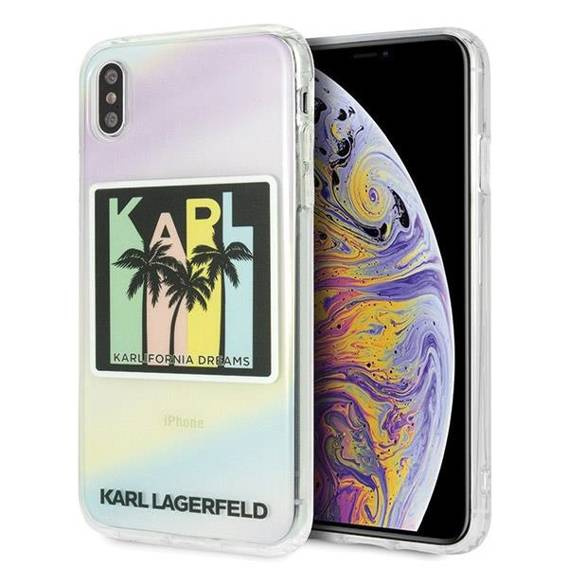 Oryginalne Etui IPHONE XS MAX Karl Lagerfeld Hardcase Kalifornia Dreams (KLHCI65IRKD) wzór