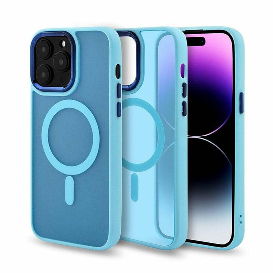 Etui IPHONE 16 PRO Matt MagSafe jasnoniebieskie
