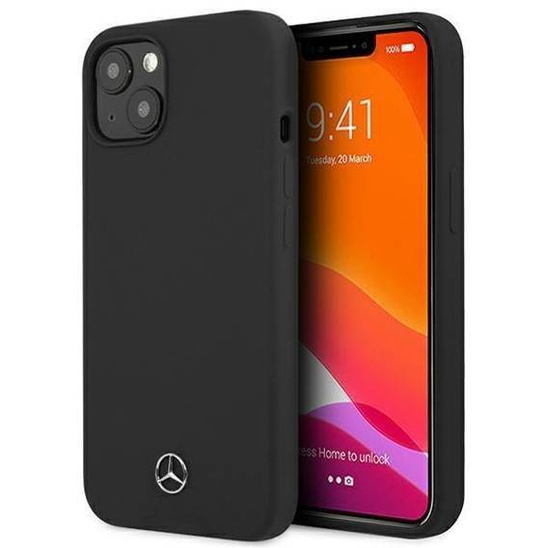 Etui IPHONE 13 MINI Mercedes Hardcase Silicone Line (MEHCP13SSILBK) czarne