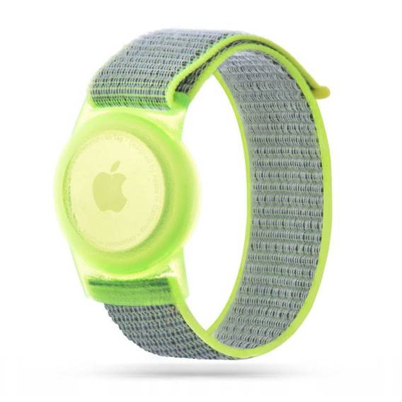 Pasek Dla Dzieci APPLE AIRTAG Tech-Protect Nylon Lime