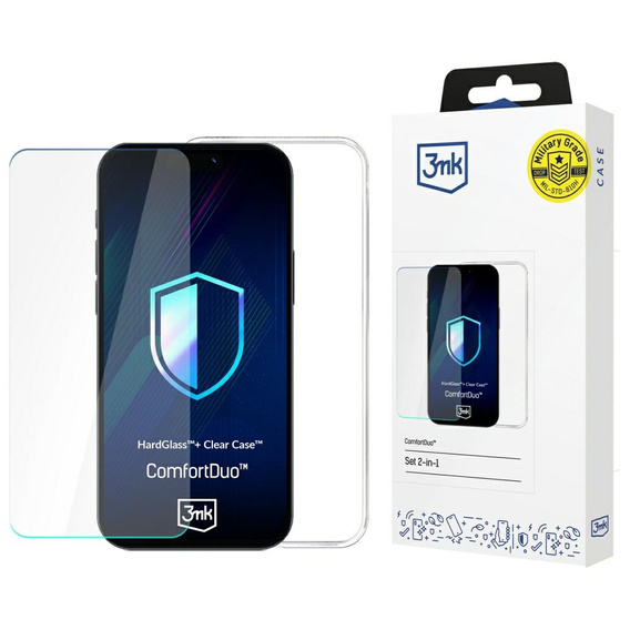Etui + Szkło Hartowane XIAOMI POCO X7 PRO Zestaw 3mk ComfortDuo Clear transparentne