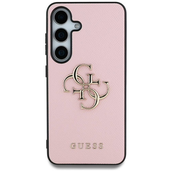 Etui SAMSUNG GALAXY S25 ULTRA Guess Grained Big 4G Logo Small Classic Logo różowe