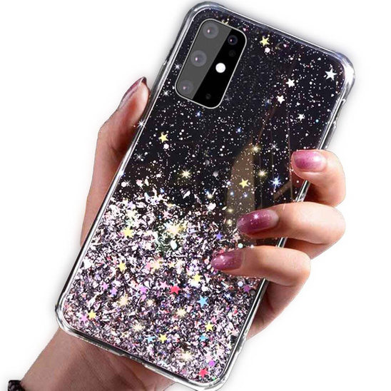 Etui IPHONE 12 PRO MAX (6,7) Brokat Cekiny Glue Glitter Case czarne