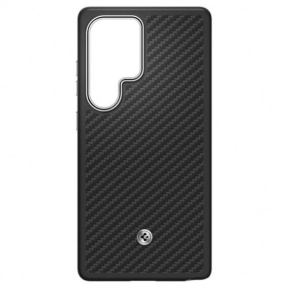 Oryginalne Etui SAMSUNG GALAXY S25 ULTRA Samsung Spigen Enzo Aramid Magnet czarno-srebrne