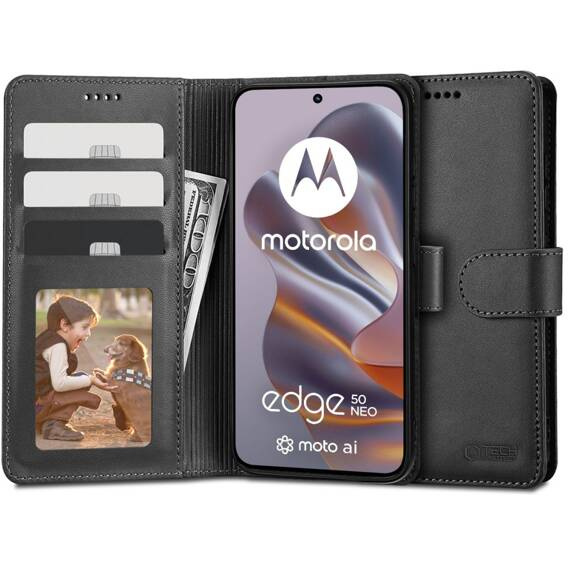 Etui MOTOROLA MOTO EDGE 50 NEO Tech-Protect Wallet czarne