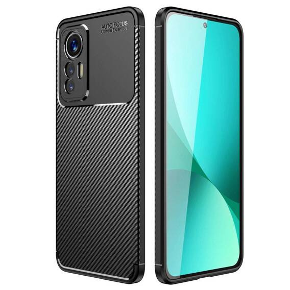 Etui XIAOMI REDMI 14C 4G Pancerne Shockproof Nexeri Carbon Fiber czarne