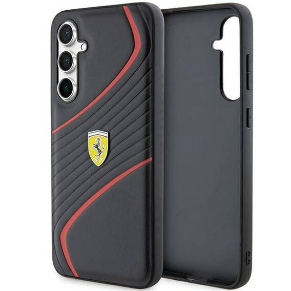 Oryginalne Etui SAMSUNG GALAXY S23 FE Ferrari Hardcase Twist Metal Logo (FEHCS23FEPTWK) czarne