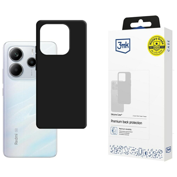 Etui XIAOMI REDMI NOTE 14 5G 3mk Silicone Case czarne