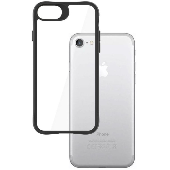 Etui IPHONE SE 2022 / SE 2020 3MK Satin Armor Case+ czarne transparentne