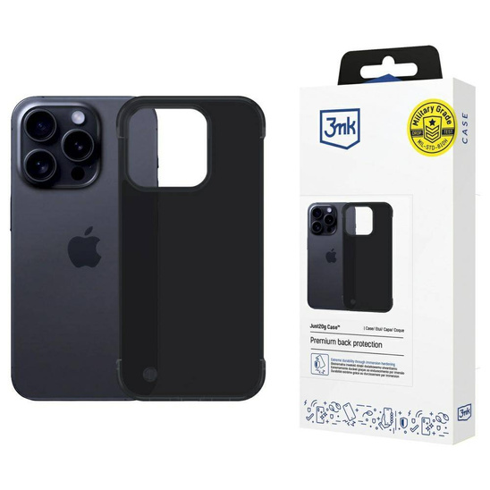 Etui IPHONE 16 PRO 3MK Just20g Matt Case czarne