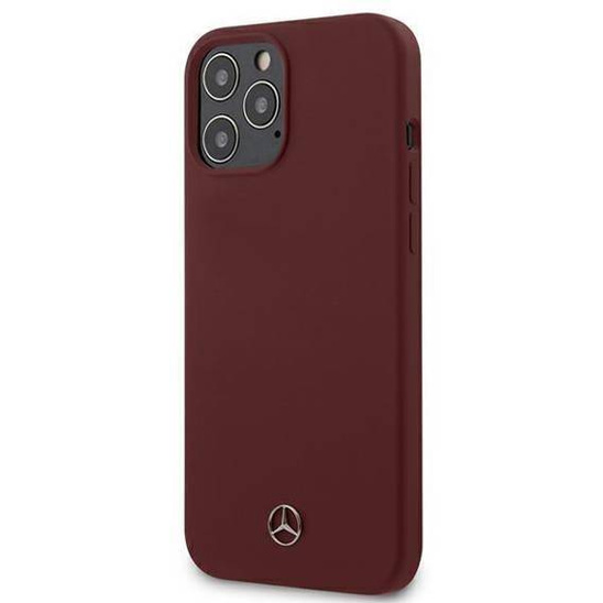 Etui IPHONE 12 PRO MAX Mercedes Hardcase Silicone Line (MEHCP12LSILRE) czerwone