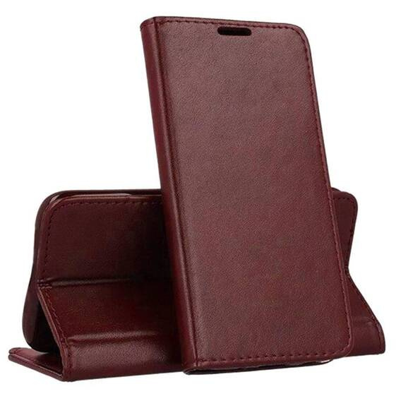 Etui OPPO A58 4G Portfel z Klapką Skóra Ekologiczna Kabura Magnet Book burgundowe