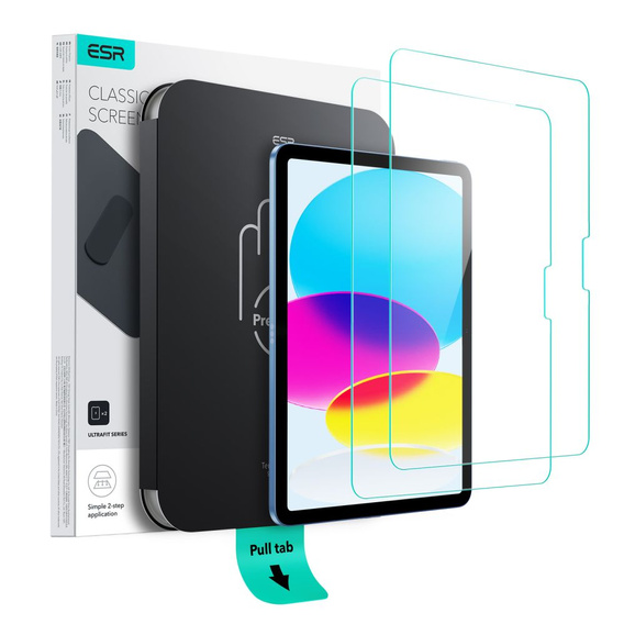 Szkło Hartowane APPLE IPAD 11.0" (11GEN) 2025 / 10.9" (10GEN) 2022 ESR UltraFit Tempered Glass 2-pack Clear