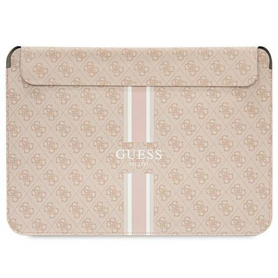 Torba LAPTOP 16" Guess Sleeve 4G Printed Stripes (GUCS16P4RPSP) różowe