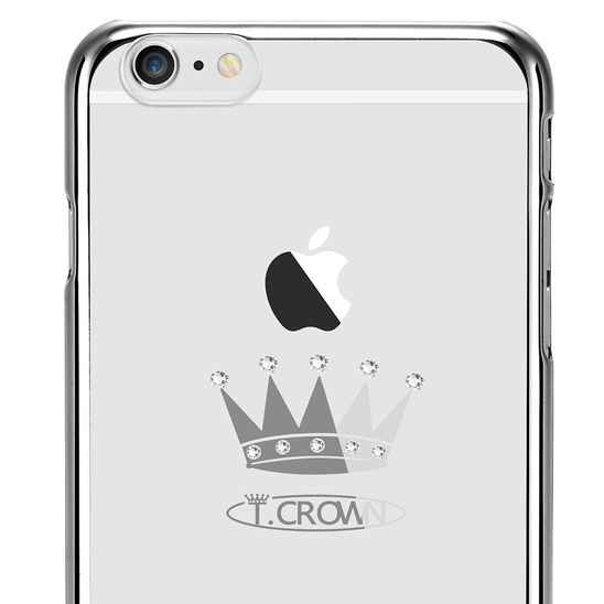 Etui X-FITTED Swarovski IPHONE 6+ Crown srebrne PPHGS