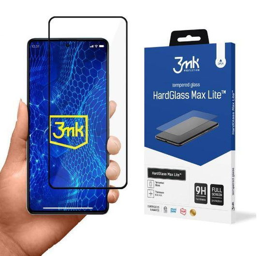 Szkło Hartowane 5D XIAOMI REDMI NOTE 12 5G 3mk Hard Glass Max Lite