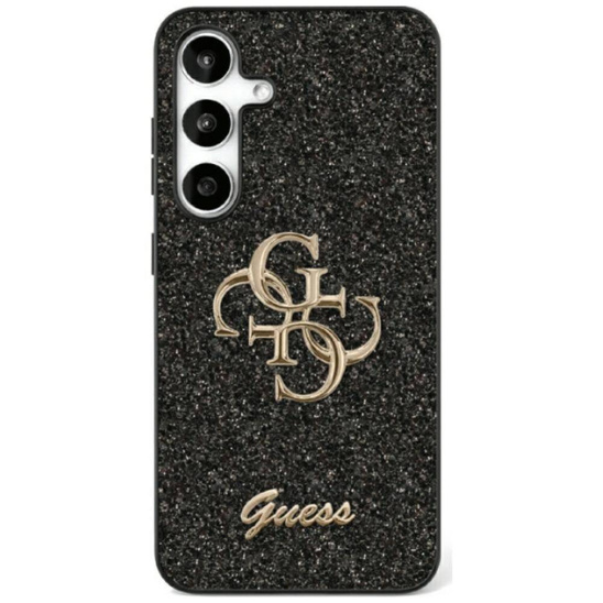 Etui SAMSUNG GALAXY S25 Guess Fixed Glitter Big 4G Metal Logo czarne