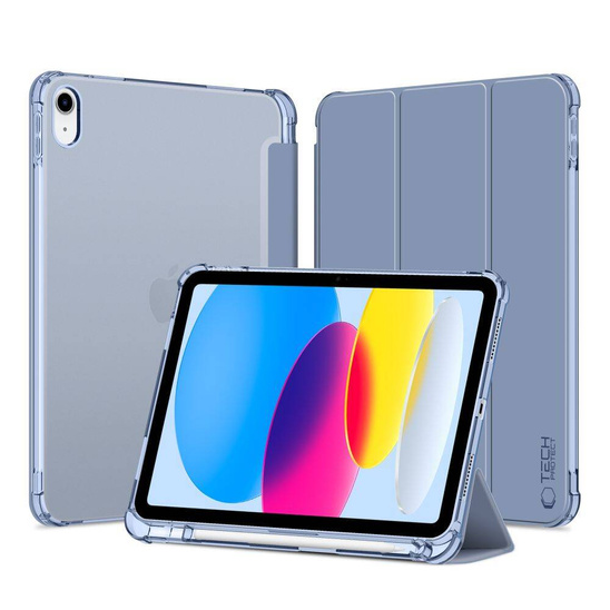 Etui APPLE IPAD 11.0" (11GEN) 2025 / 10.9" (10GEN) 2022 Tech-Protect SC Pen Hybrid Crystal niebieskie