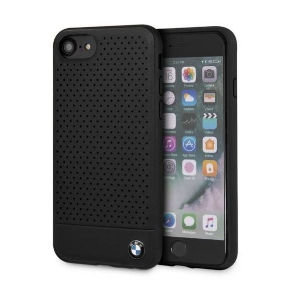 Oryginalne Etui IPHONE SE 2022 / SE 2020 / 7 / 8 BMW Hardcas Signature Perforated (BMHCI8PEBOBK) czarne