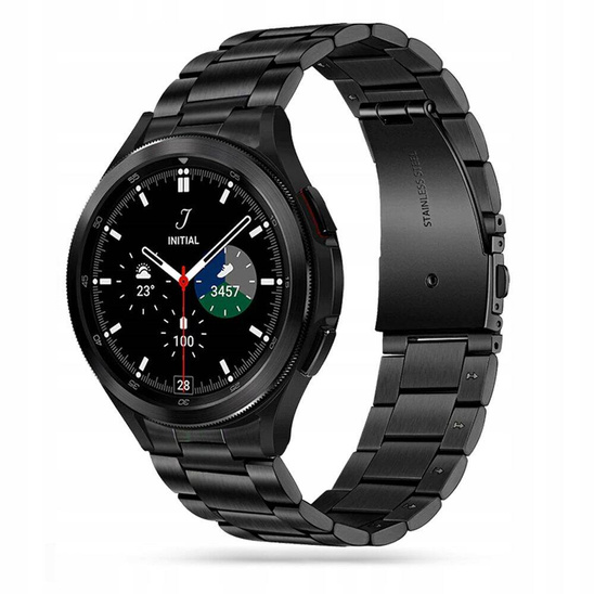 Pasek do SAMSUNG GALAXY WATCH 4 (40MM) / (44MM) / GALAXY WATCH 4 CLASSIC (46MM) / (42MM) Tech-Protect Stainless czarne