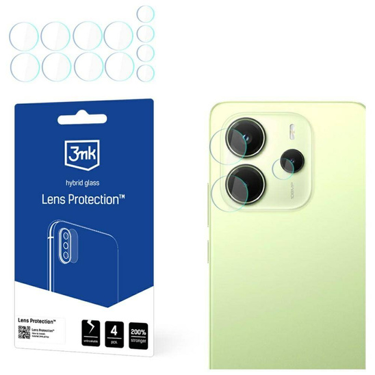 Szkło Hybrydowe na Aparat / Obiektyw XIAOMI REDMI NOTE 14 4G 3MK Lens Protection