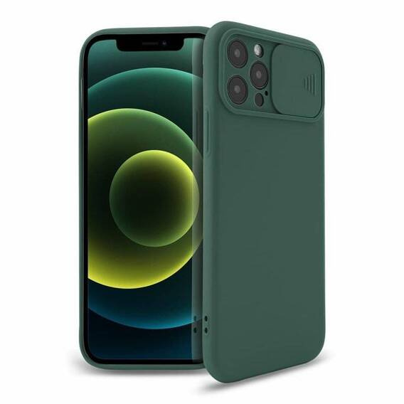 Etui MOTOROLA MOTO G50 Silikonowe z Osłoną na Aparat Nexeri Silicone Lens zielone