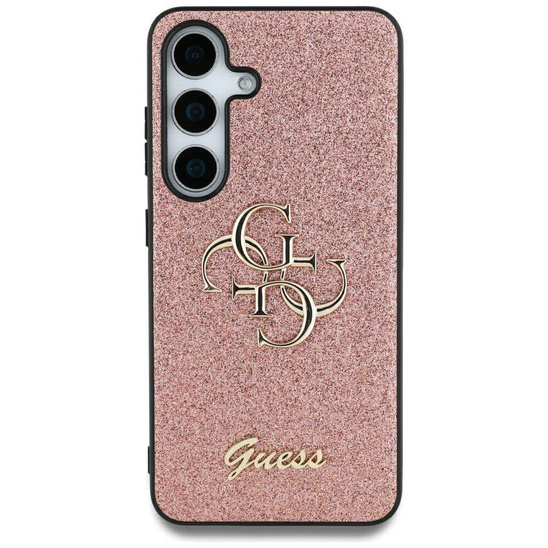 Etui SAMSUNG GALAXY S25 ULTRA Guess Fixed Glitter Big 4G Metal Logo różowe