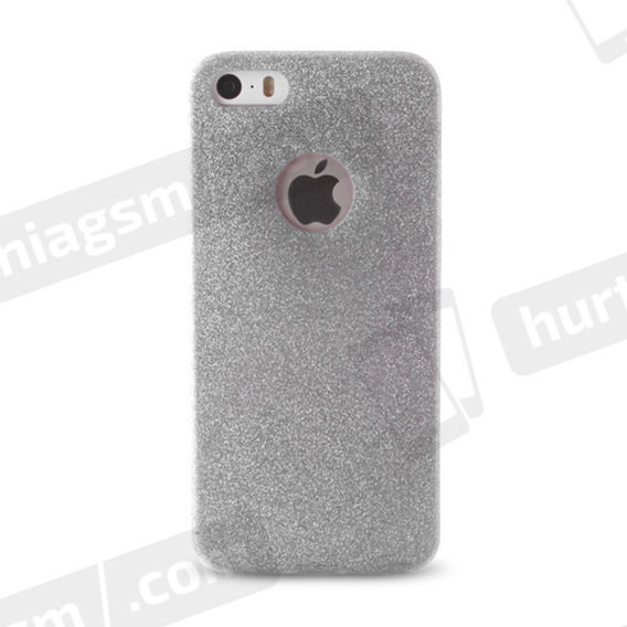 ETUI GLITTER IPHONE 6/6S SREBRNY