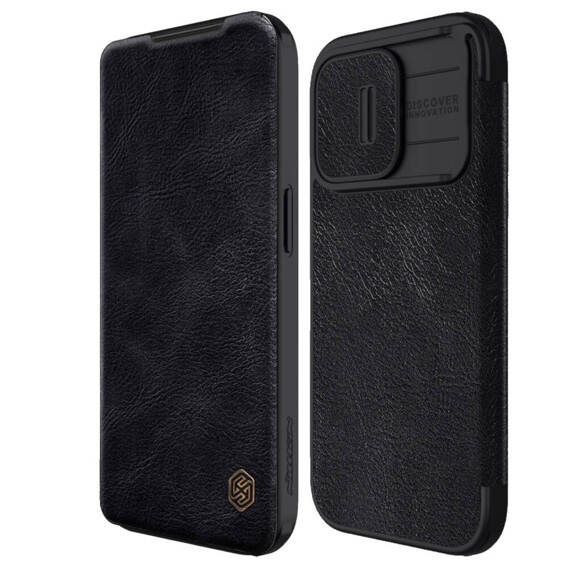 Etui APPLE IPHONE 15 PLUS Nillkin Qin Pro Leather czarne