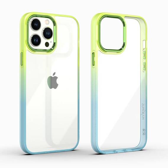 Etui APPLE IPHONE 15 PRO MAX MX Rainbow zielono-niebieskie