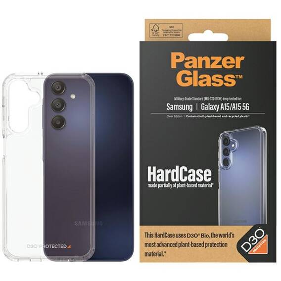 Etui GALAXY A15 4G / 5G PanzerGlass HardCase 3x Military grade transparentne