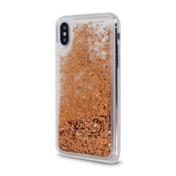 Etui IPHONE 11 PRO Przelewany Brokat Liquid Sparkle złote