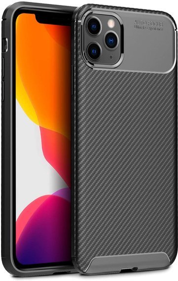 Etui IPHONE 12 / 12 PRO Pancerne Shockproof Carbon Fiber czarne