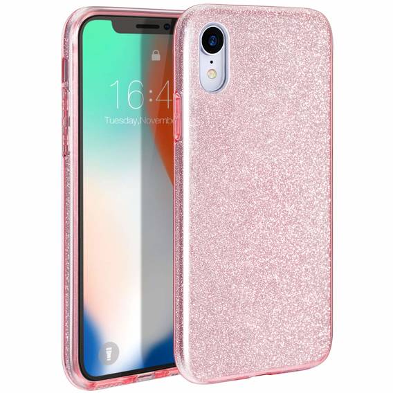 Etui IPHONE 13 PRO Brokat Glitter różowe