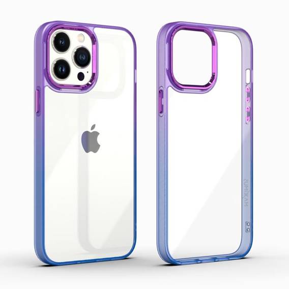 Etui IPHONE 13 PRO MX Rainbow fioletowo-niebieskie