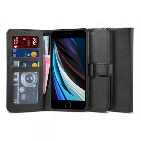 Etui IPHONE SE 2022 / SE 2020 / 7 / 8 Tech-Protect Wallet czarne