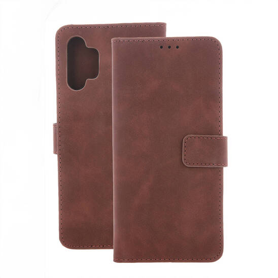 Etui MOTOROLA MOTO G34 5G Smart Velvet Case Skóra Ekologiczna brązowe