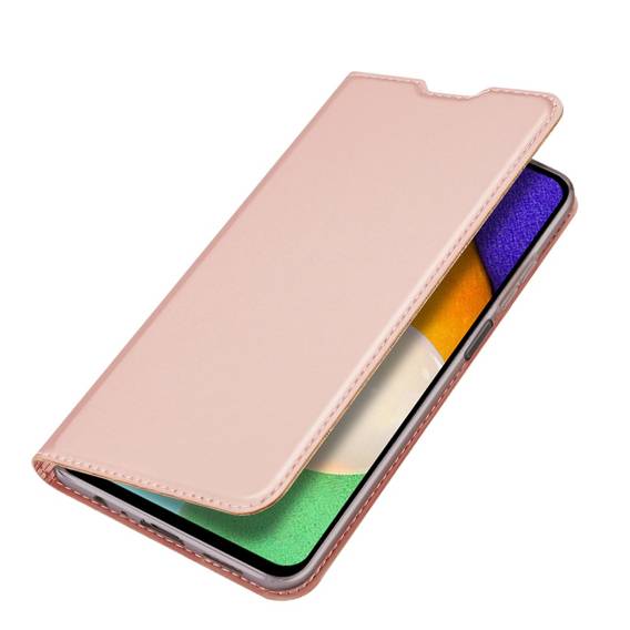 Etui SAMSUNG GALAXY A03S z klapką Dux Ducis skórzane Skin Leather jasny róż