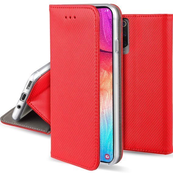 Etui SAMSUNG GALAXY A22 5G portfel z klapką Flip Magnet czerwone