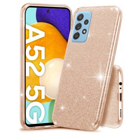 Etui SAMSUNG GALAXY A52 / A52s Brokat Glitter złote