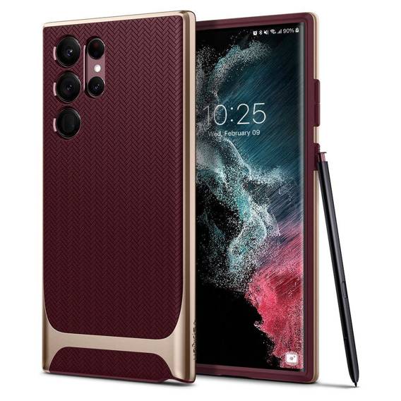 Etui SAMSUNG GALAXY S22 ULTRA Spigen Neo Hybrid burgundowe