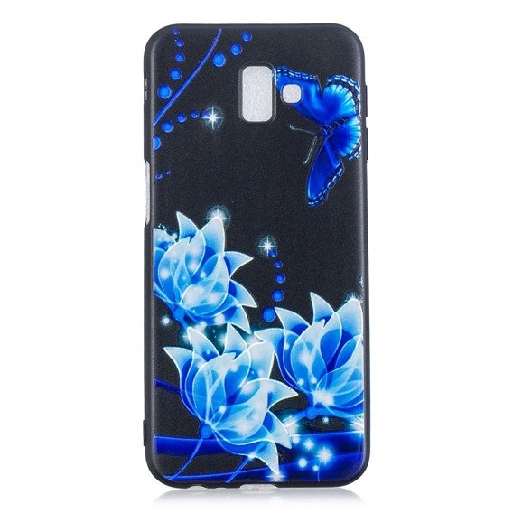 Etui Slim Art SAMSUNG J6+ J6 PLUS niebieski kwiat i motyl