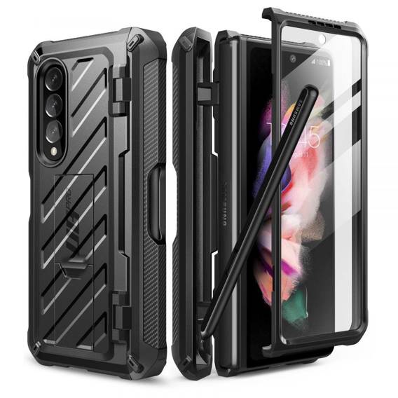 Etui Z Rysikiem GALAXY Z FOLD 3 Supcase Unicorn Beetle Pro Pen czarne