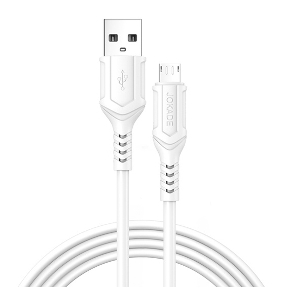Kabel 1m 3A (USB - microUSB) Ładowanie i Transfer Danych Jokade Zhizun (JA010) biały