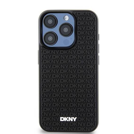 Oryginalne Etui APPLE IPHONE 15 PLUS DKNY Hardcase 3D Rubber Repeat Pattern (DKHCP15M3DRPWK) czarne