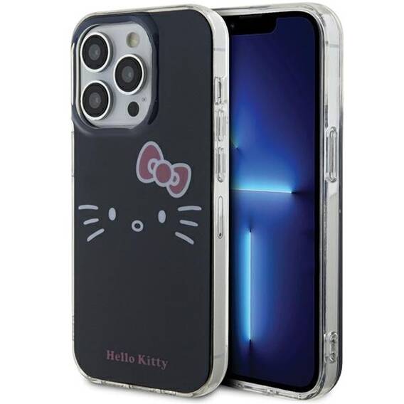 Oryginalne Etui IPHONE 13 PRO Hello Kitty Hardcase IML Kitty Face (HKHCP13LHKHLK) czarne